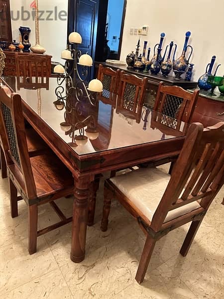 Marina dining table with 8 chairs 1