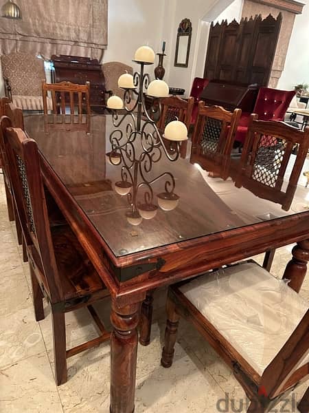Marina dining table with 8 chairs 2