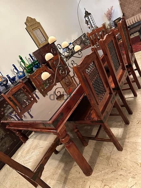 Marina dining table with 8 chairs 3
