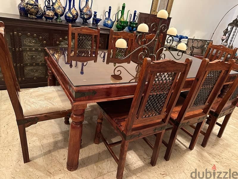 Marina dining table with 8 chairs 4