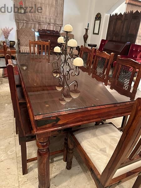 Marina dining table with 8 chairs 5