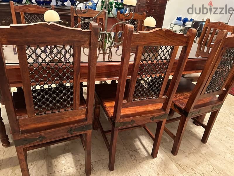 Marina dining table with 8 chairs 7