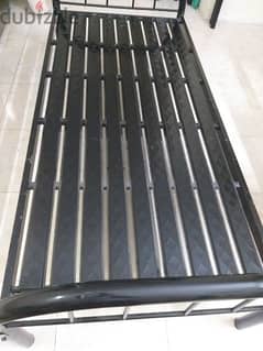 Good condition high quality single metal bed with mattress for sale