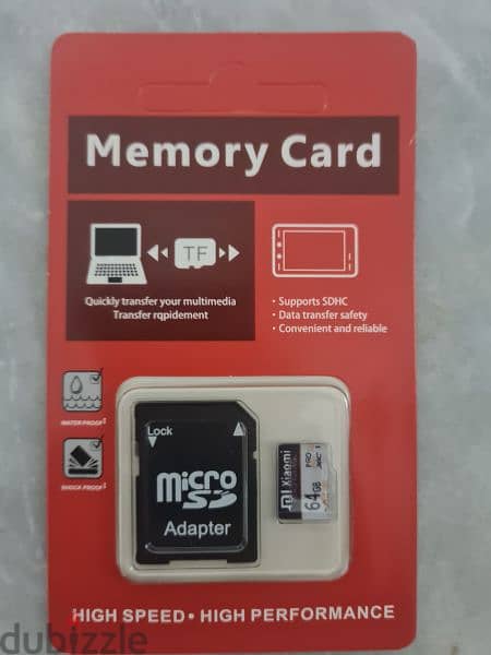 SD card 64GB - 3BD, 256GB card - 6BD 1