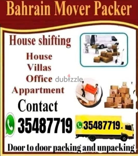 Bahrain movers and Packers house office store shop Villa shifting to 1