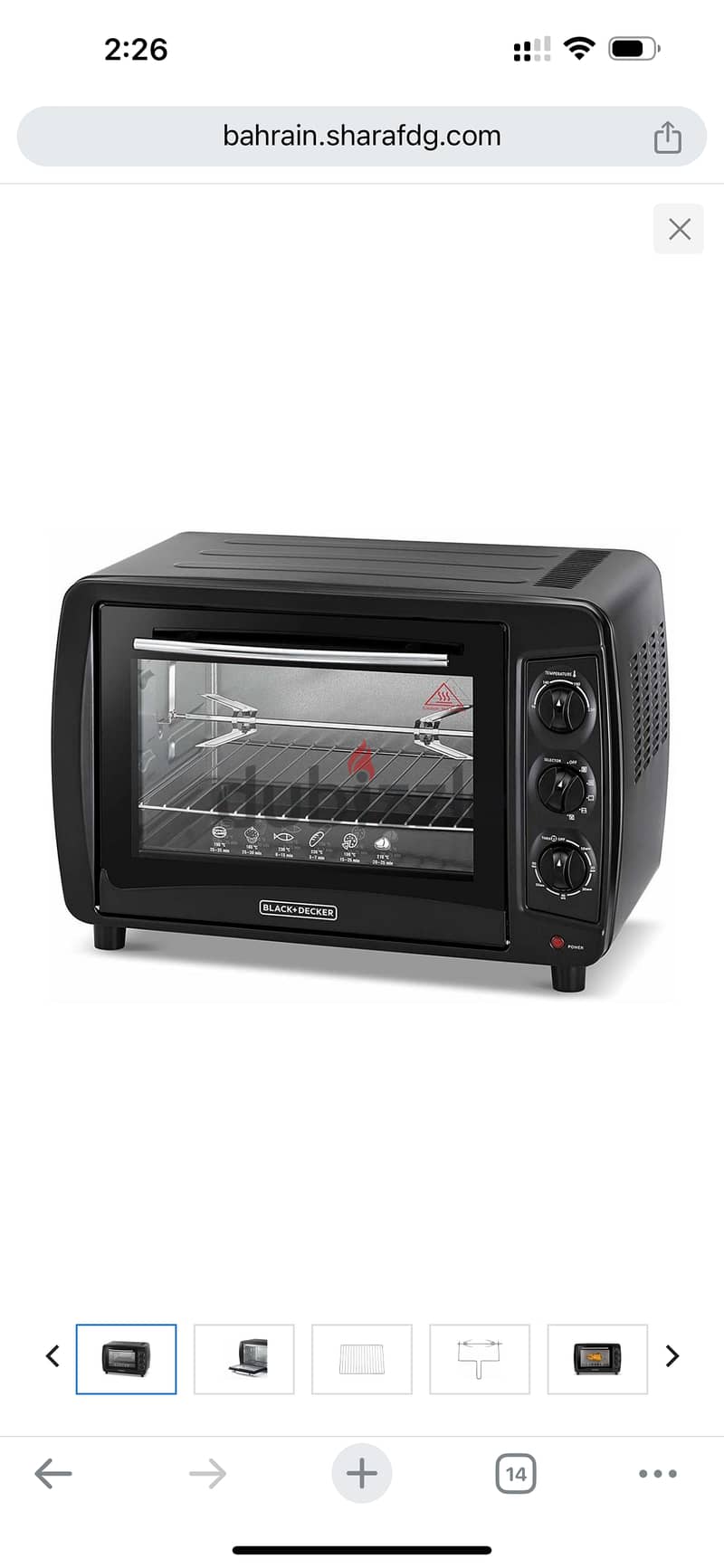 Black and decker toaster oven 35L 1