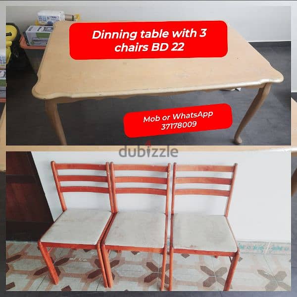 6 chairs Dinning table and other household items 4 sale with delivery 19