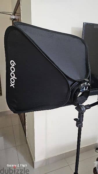 Godox Softbox + stand + speedlite holder 4