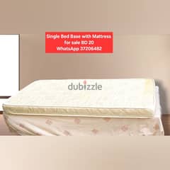 Single bed with mattress and other items for sale with Delivery