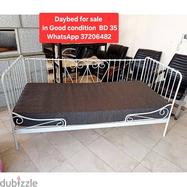 Single bed with mattress and other items for sale with Delivery 16