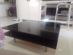 BLACK COLOUR IKEA COFFEE TABLE WITH SHELVES 0