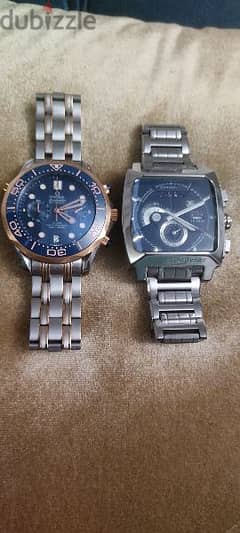 MEN'S OMGA AND TAGHEUER WRIST WATCHES