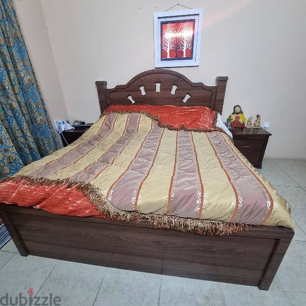 King size bed with mattress 1