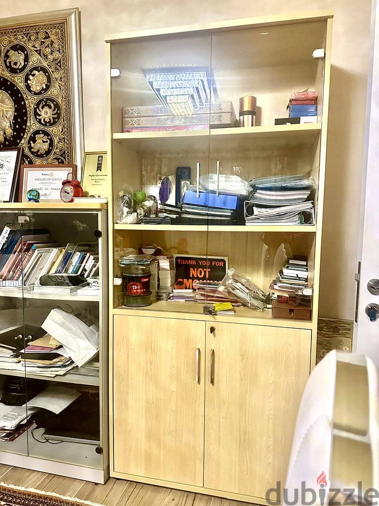 Office Cabinet with Glass doors - 70% discount ! Only 60 BD 1