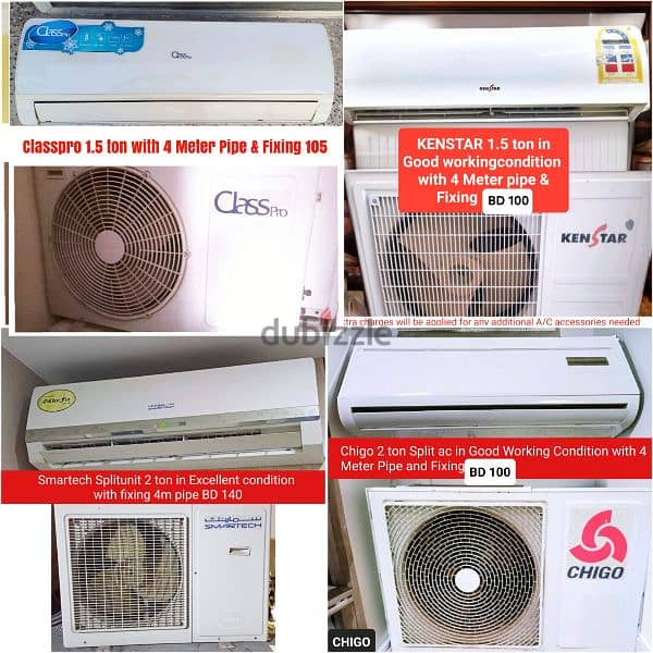 3 ton split ac and other acss for sale with fixing 10