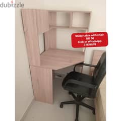 chair+ study table and other household items for sale with delivery