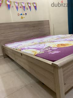Double  Bed with mattress and side tables