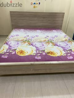 Double  Bed with mattress and side tables