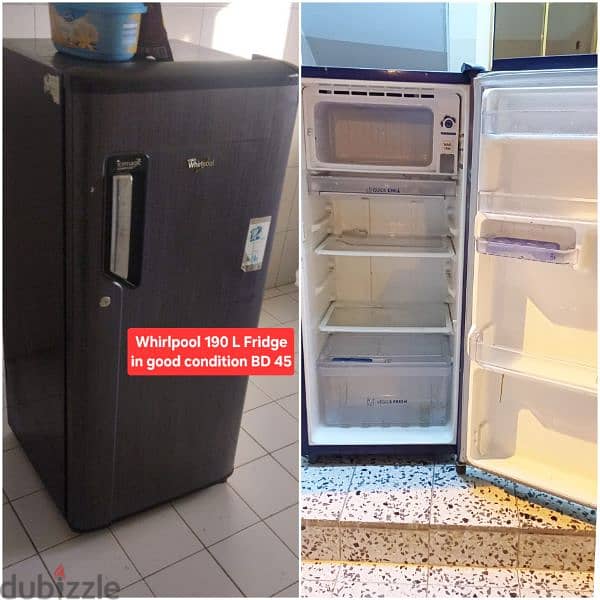 Fridge and otherr items for sale with Delivery 7