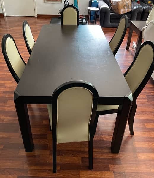 Dining Table + 6 chairs for sale 3