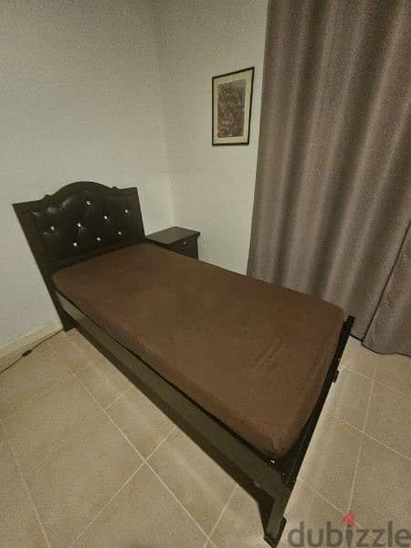 single bed including medicatedmattress and side table 1