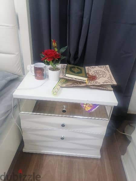 Double Bed With a big Foam and Side table, good condition 1