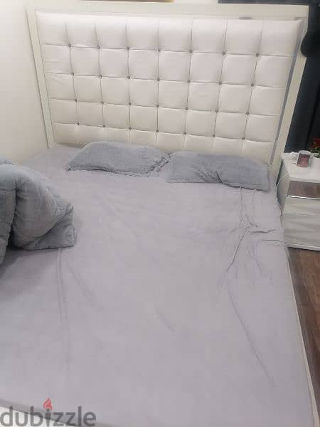 Double Bed With a big Foam and Side table, good condition 2