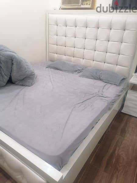 Double Bed With a big Foam and Side table, good condition 3