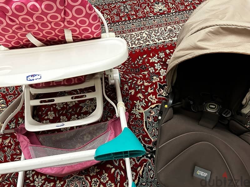 Mamas & Papas stroller, Chicco Chair and Britax car seat 3