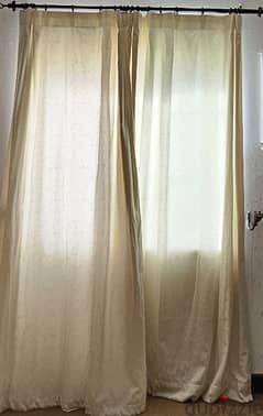 curtains 3 pairs (6 pieces)