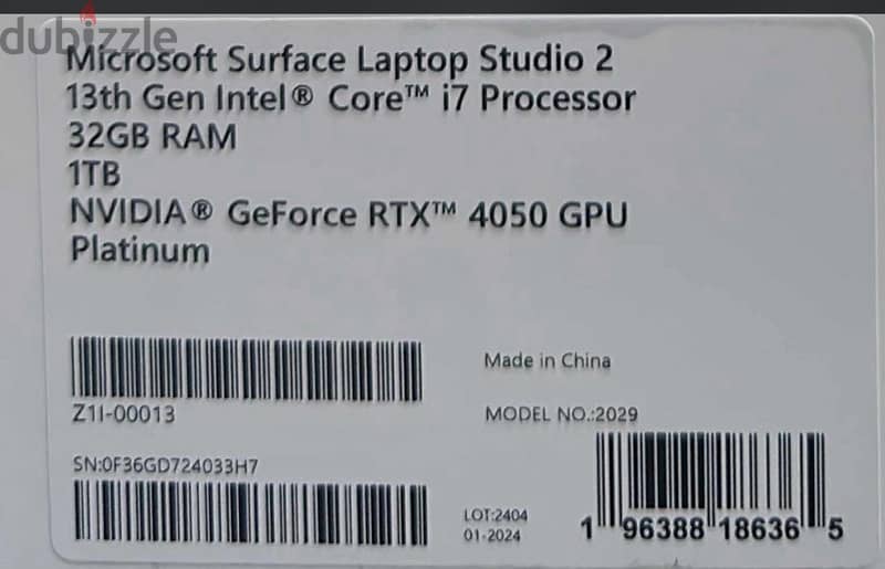 SURFACE LAPTOP STUDIO 2 JUST 15 DAYS ONLY USED 1
