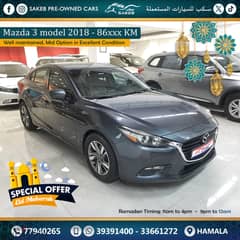 Mazda 3 model 2018 used for sale in excellent condition