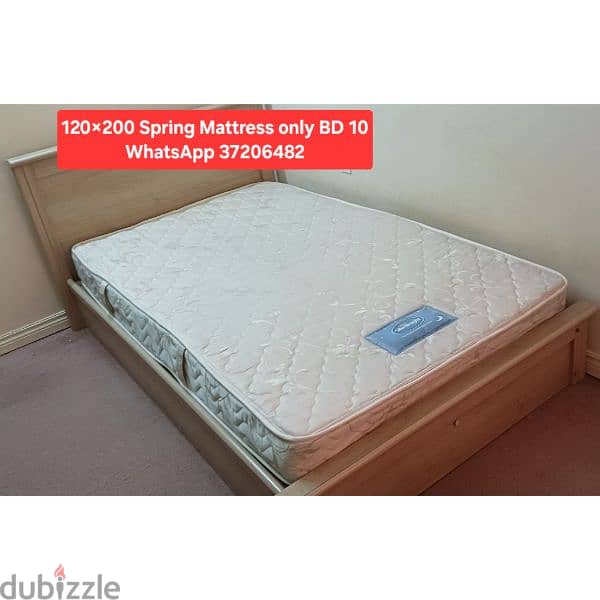 Queeen size bed with Mattress and other items for sale with Delivery 4