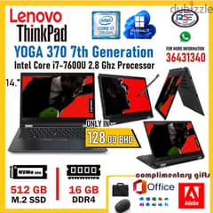LENOVO Yoga i7 7th Gen Laptop + Tablet 2 In 1 16GB Ram DDR4 + M2 512GB 0