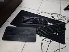 keyboard for sale, razer fantech and cougar