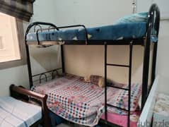 STEEL BUNK BEDS/ DOUBLE DECKER BED/ KIDS BED ( WITH MATTRESS)
