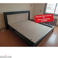 King size Bed frame and other items for sale with delivery