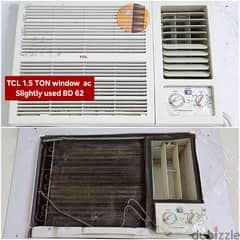 TCL 1.5 ton window ac Slightly used and other items with Delivery