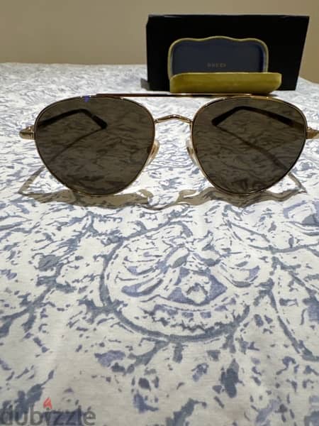 Gucci Aviator-Style Metal Sunglasses Golden Metallic 2