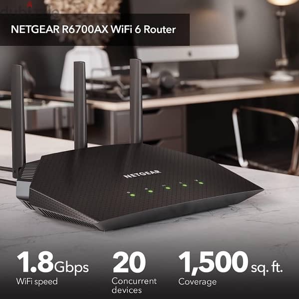 Router Smart NETGEAR 4-Stream WiFi 6 (R6700AX) 0