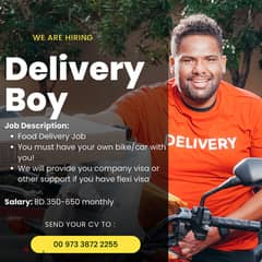 Urgent Hire - Bike and Car driver for food delivery