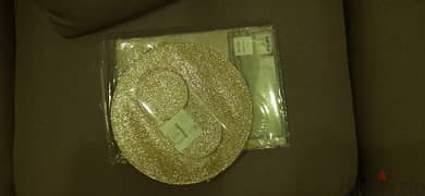 brand new unused table cloth with placemat and coasters
