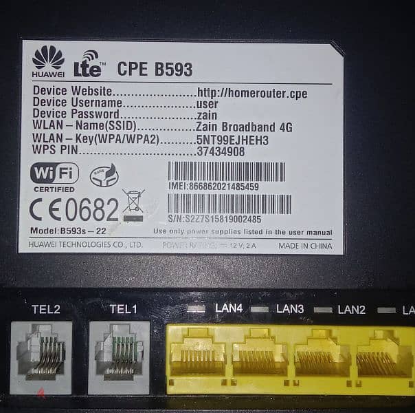 HUAWEI unlock 4G router Model CPE B593 1