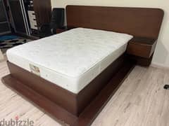 Strong Bed Size 150*200 with Matteress with LED Lights Made in Bahrain