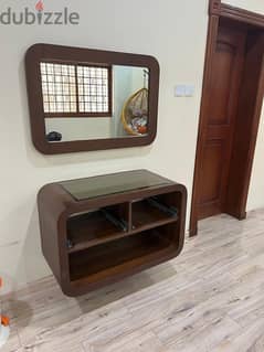 Wall Mounted Dressing Table with Mirror Wall Mounted - Round Shape