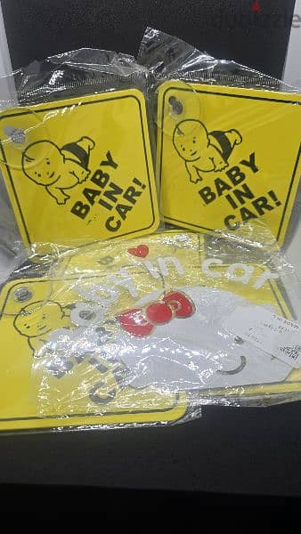baby in car warning signs for sale 2