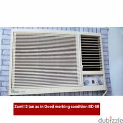 Zamil 2 ton window ac and other items for sale with fixing 0