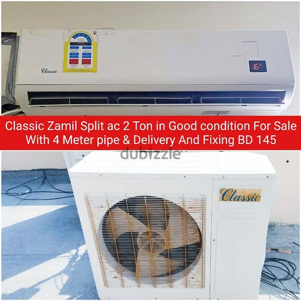 Zamil 2 ton window ac and other items for sale with fixing 4