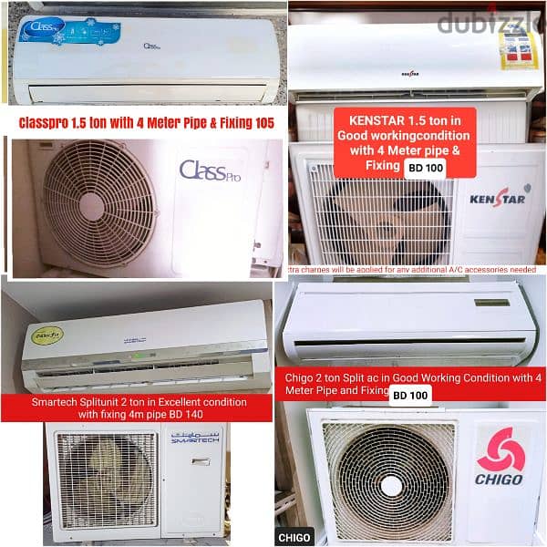 Zamil 2 ton window ac and other items for sale with fixing 15