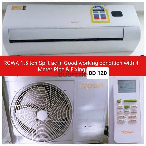 Zamil 2 ton window ac and other items for sale with fixing 18